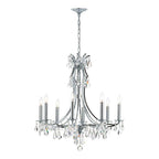 Crystorama 5938-CH-CL-MWP Polished Chrome Cedar 8 Light Polished Chrome Chandelier Image 1