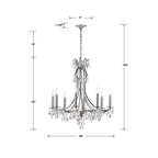 Crystorama Cedar 8 Light Polished Chrome Chandelier