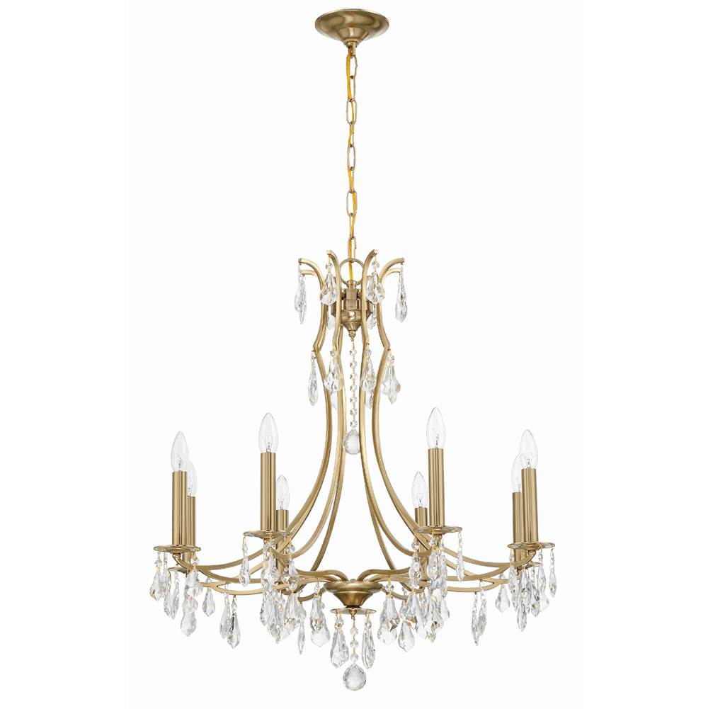 Crystorama 5938-VG-CL-MWP Vibrant Gold Cedar 8 Light Vibrant Gold Chandelier Image 7
