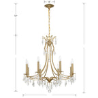 Crystorama 5938-VG-CL-MWP Vibrant Gold Cedar 8 Light Vibrant Gold Chandelier Image 2