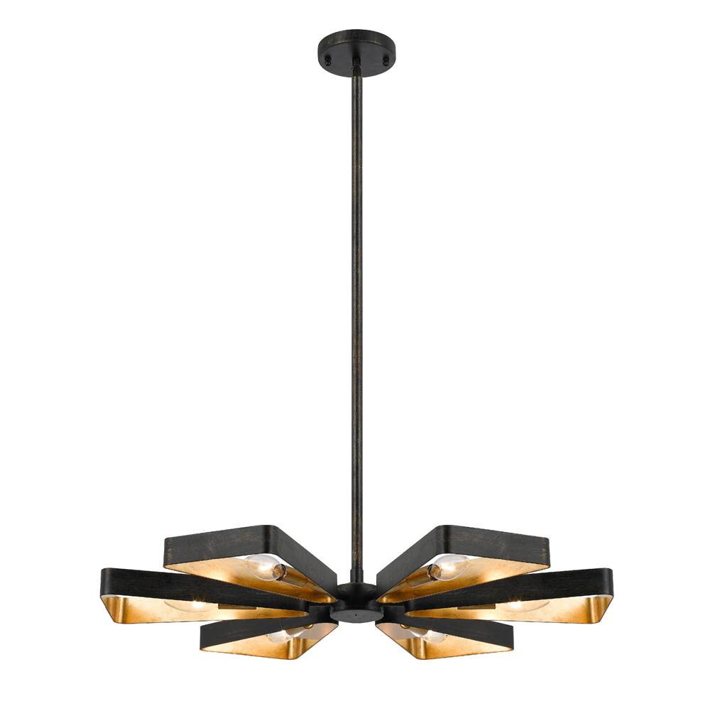 Crystorama 596-EB-GA English Bronze,Antique Gold Luna 6 Light English Bronze  Plus  Antique Gold Chandelier Image 1