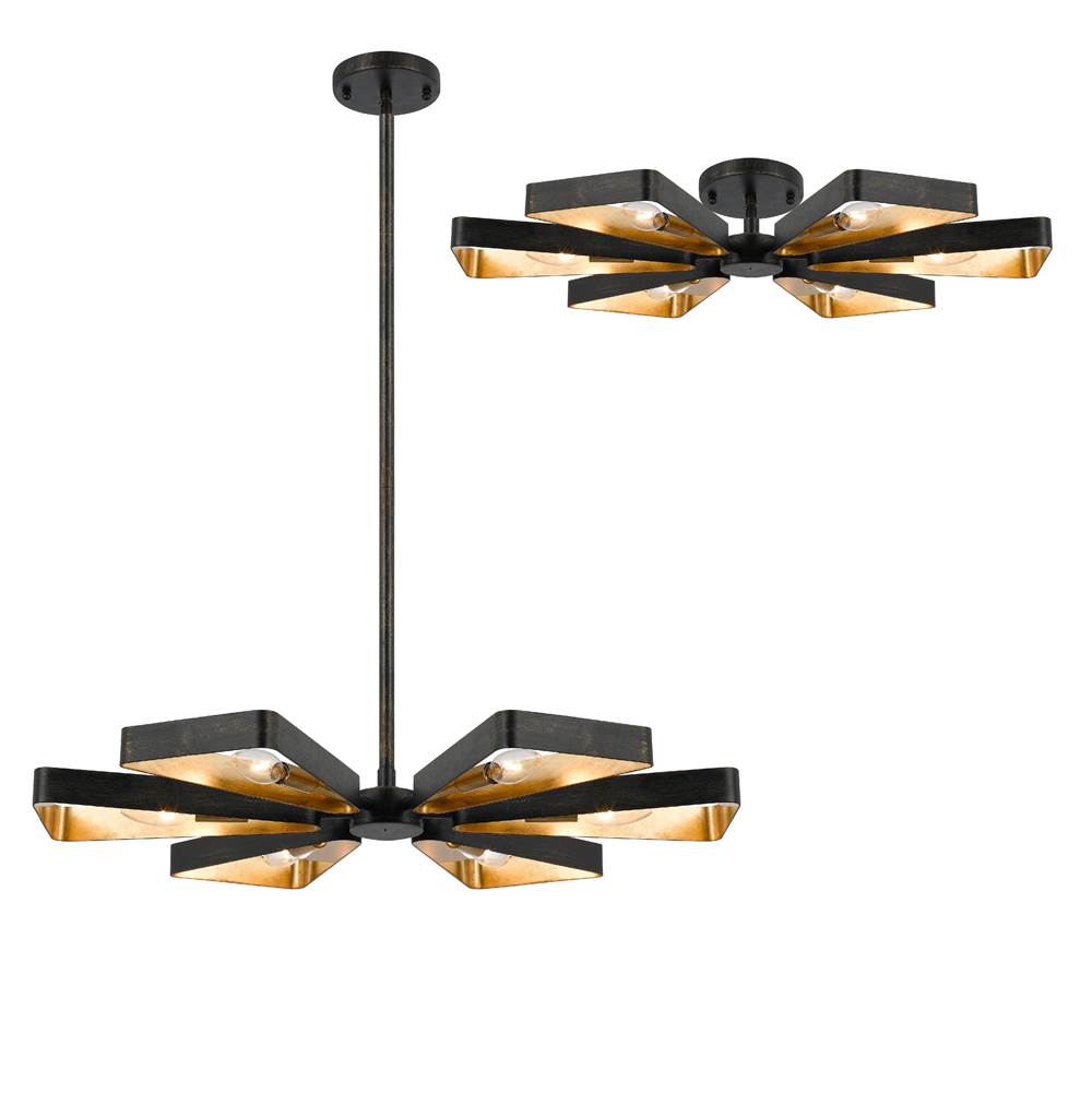 Crystorama 596-EB-GA English Bronze,Antique Gold Luna 6 Light English Bronze  Plus  Antique Gold Chandelier Image 4