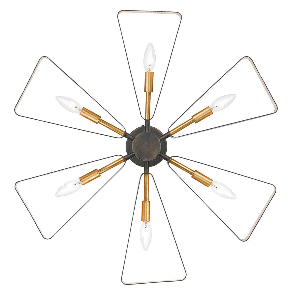 Crystorama 596-EB-GA English Bronze,Antique Gold Luna 6 Light English Bronze  Plus  Antique Gold Chandelier Image 3
