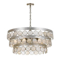 Crystorama 6006-SA Antique Silver Coco 6 Light Antique Silver Chandelier Image 1