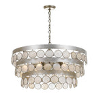 Crystorama 6006-SA Antique Silver Coco 6 Light Antique Silver Chandelier Image 1