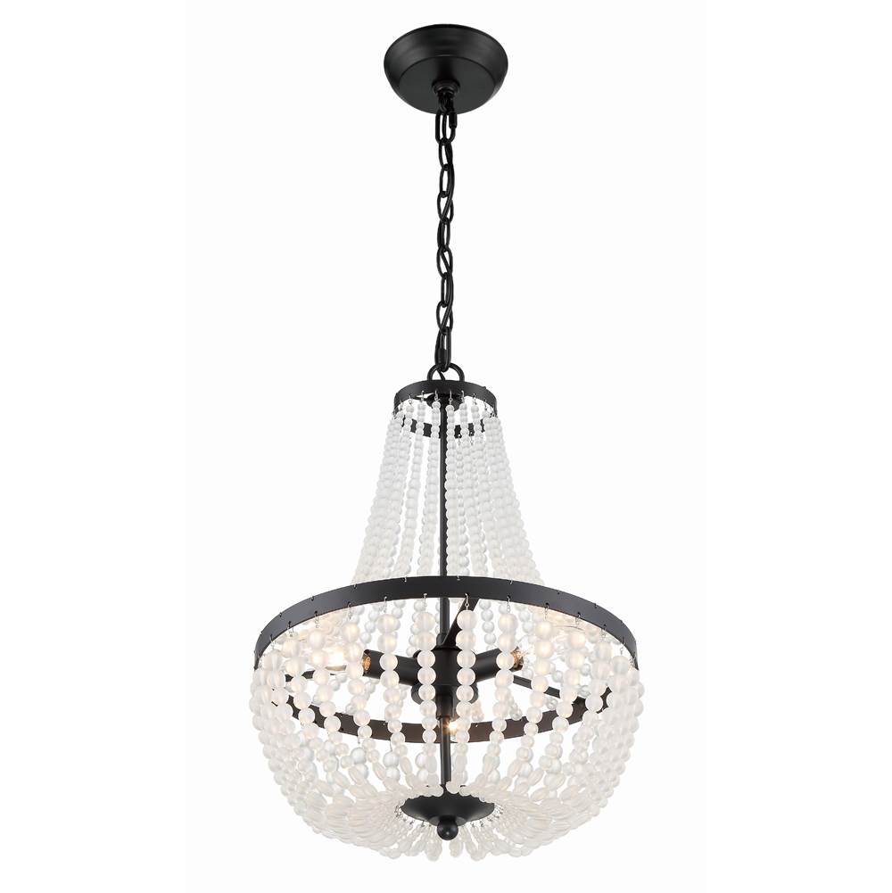 Crystorama Rylee 3 Light Antique Gold Chandelier