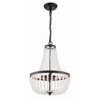 Crystorama 603-MK Matte Black Rylee 3 Light Matte Black Chandelier Image 4