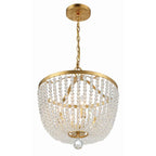 Crystorama 604-GA Antique Gold Rylee 4 Light Antique Gold Chandelier Image 6