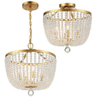 Crystorama 604-GA Antique Gold Rylee 4 Light Antique Gold Chandelier Image 5