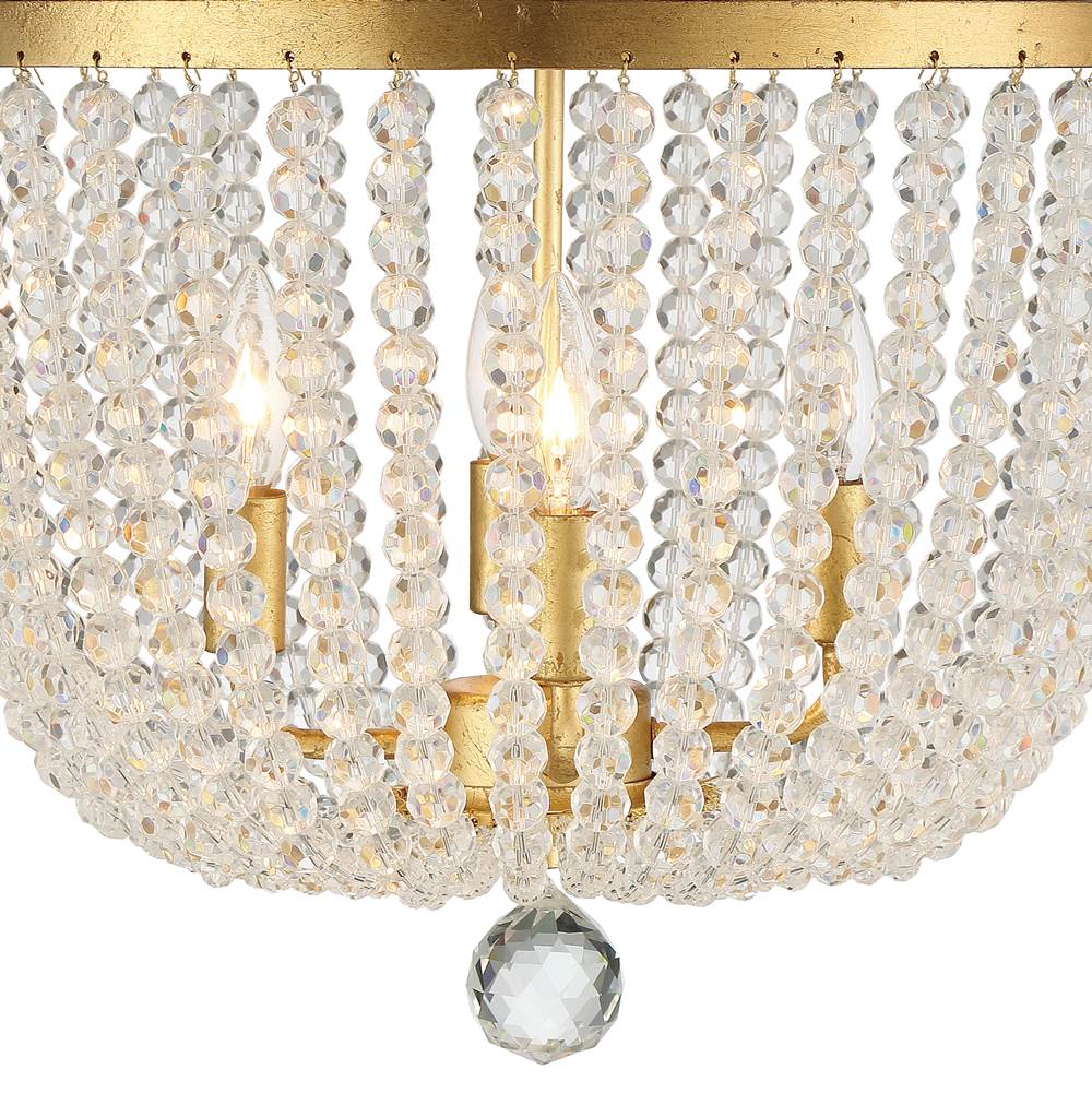 Crystorama 604-GA Antique Gold Rylee 4 Light Antique Gold Chandelier Image 4