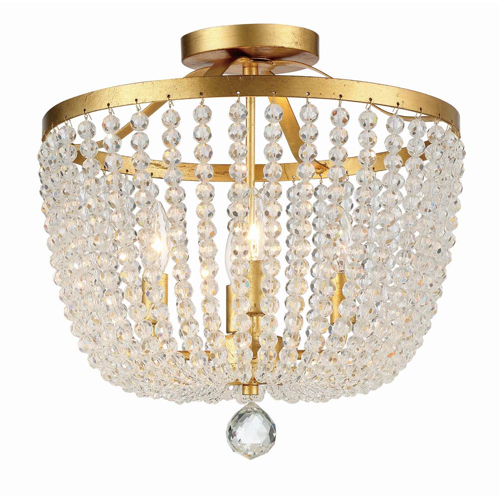 Crystorama 604-GA_CEILING Antique Gold Rylee 4 Light Antique Gold Ceiling Mount Image 1