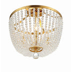 Crystorama Rylee 4 Light Antique Gold Ceiling Mount