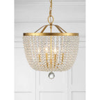Crystorama 604-GA Antique Gold Rylee 4 Light Antique Gold Chandelier Image 3