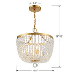 Crystorama 604-GA Antique Gold Rylee 4 Light Antique Gold Chandelier Image 2