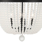 Crystorama 604-MK-FR Matte Black Rylee 4 Light Matte Black Frosted Beads Chandelier Image 4