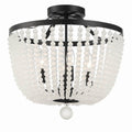 Crystorama 604-MK-FR_CEILING Matte Black Rylee 4 Light Matte Black Frosted Beads Ceiling Mount Image 1