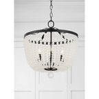 Crystorama 604-MK-FR Matte Black Rylee 4 Light Matte Black Frosted Beads Chandelier Image 3