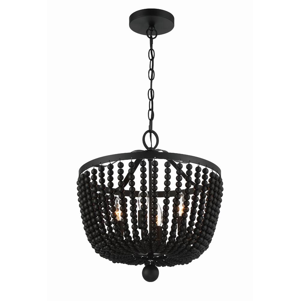 Crystorama Rylee 4 Light Antique Gold Chandelier