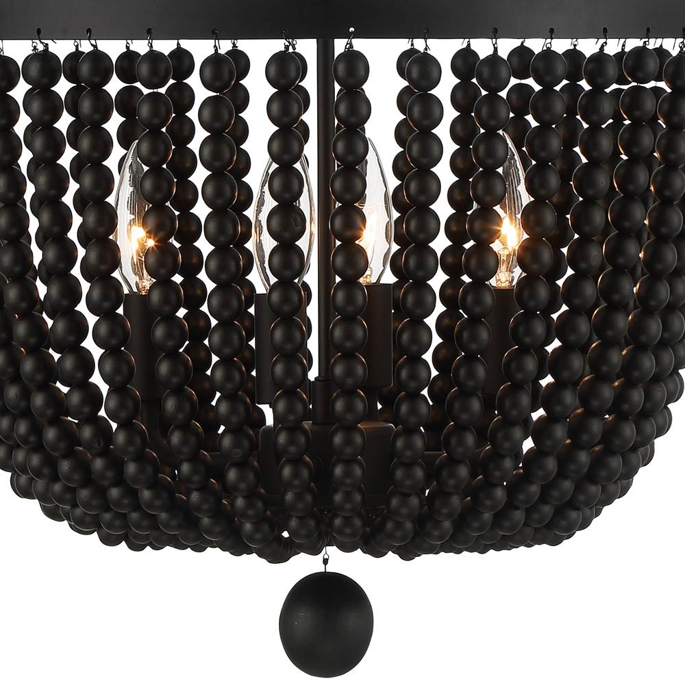 Crystorama 604-MK Matte Black Rylee 4 Light Matte Black Chandelier Image 5