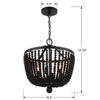 Crystorama 604-MK Matte Black Rylee 4 Light Matte Black Chandelier Image 2