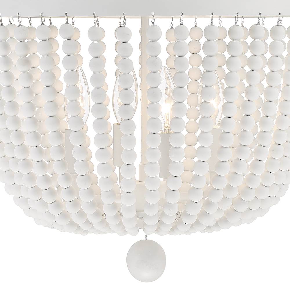 Crystorama 604-MT Matte White Rylee 4 Light Matte White Chandelier Image 4