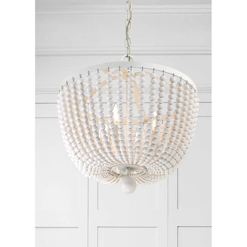 Crystorama 604-MT Matte White Rylee 4 Light Matte White Chandelier Image 3