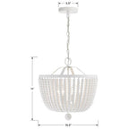 Crystorama 604-MT Matte White Rylee 4 Light Matte White Chandelier Image 2
