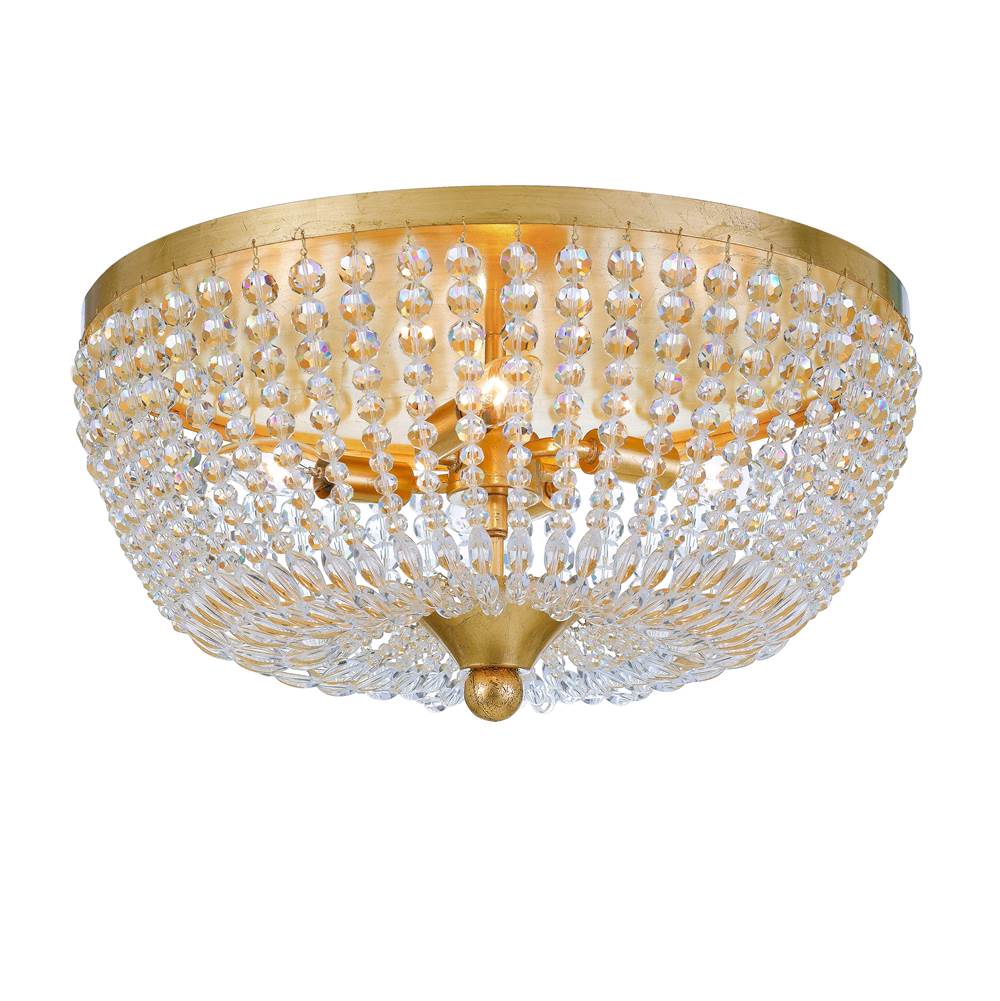 Crystorama 605-GA Antique Gold Rylee 4 Light Antique Gold Ceiling Mount Image 1