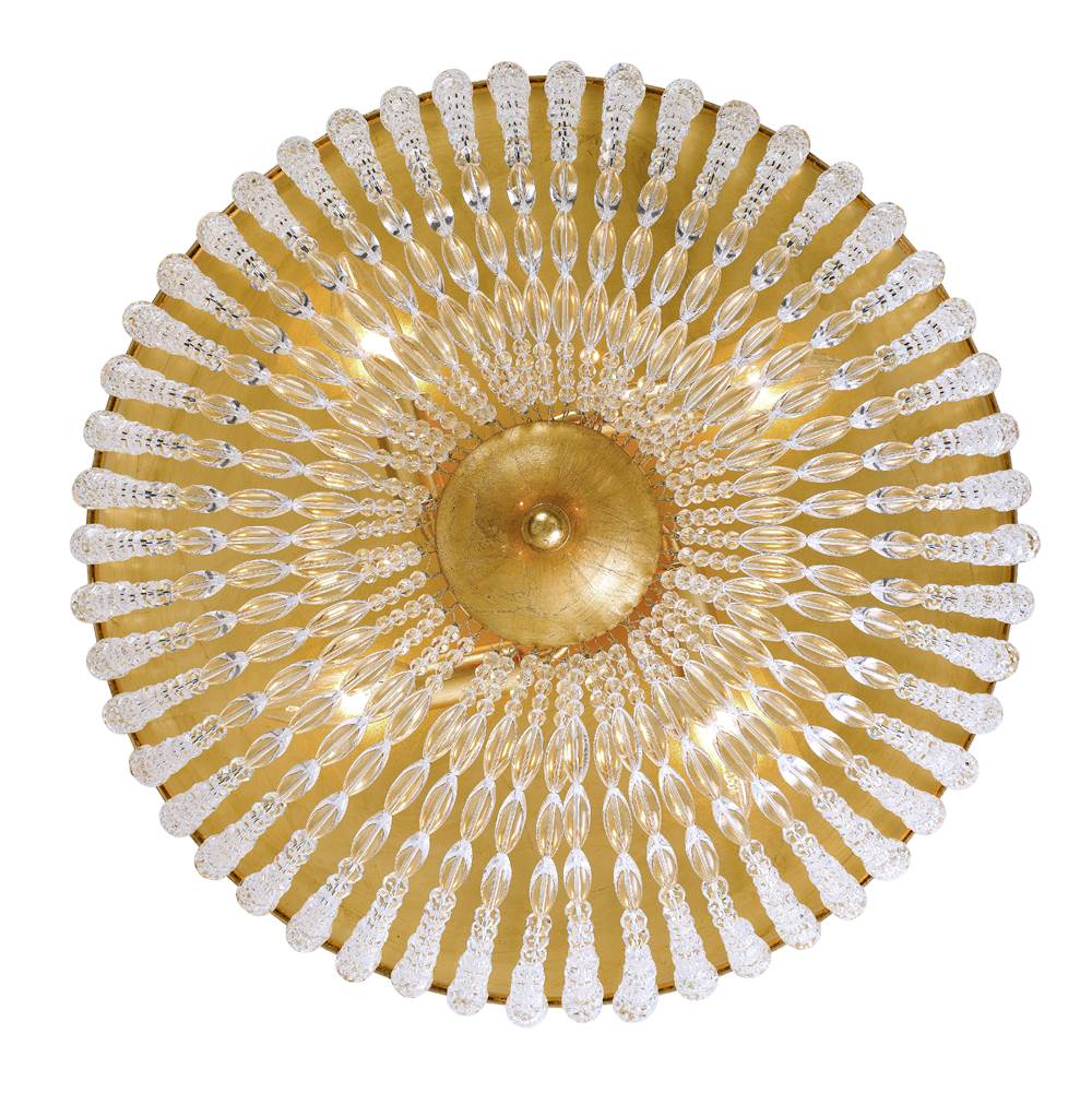 Crystorama Rylee 4 Light Antique Gold Ceiling Mount
