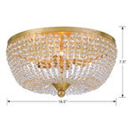 Crystorama 605-GA Antique Gold Rylee 4 Light Antique Gold Ceiling Mount Image 2