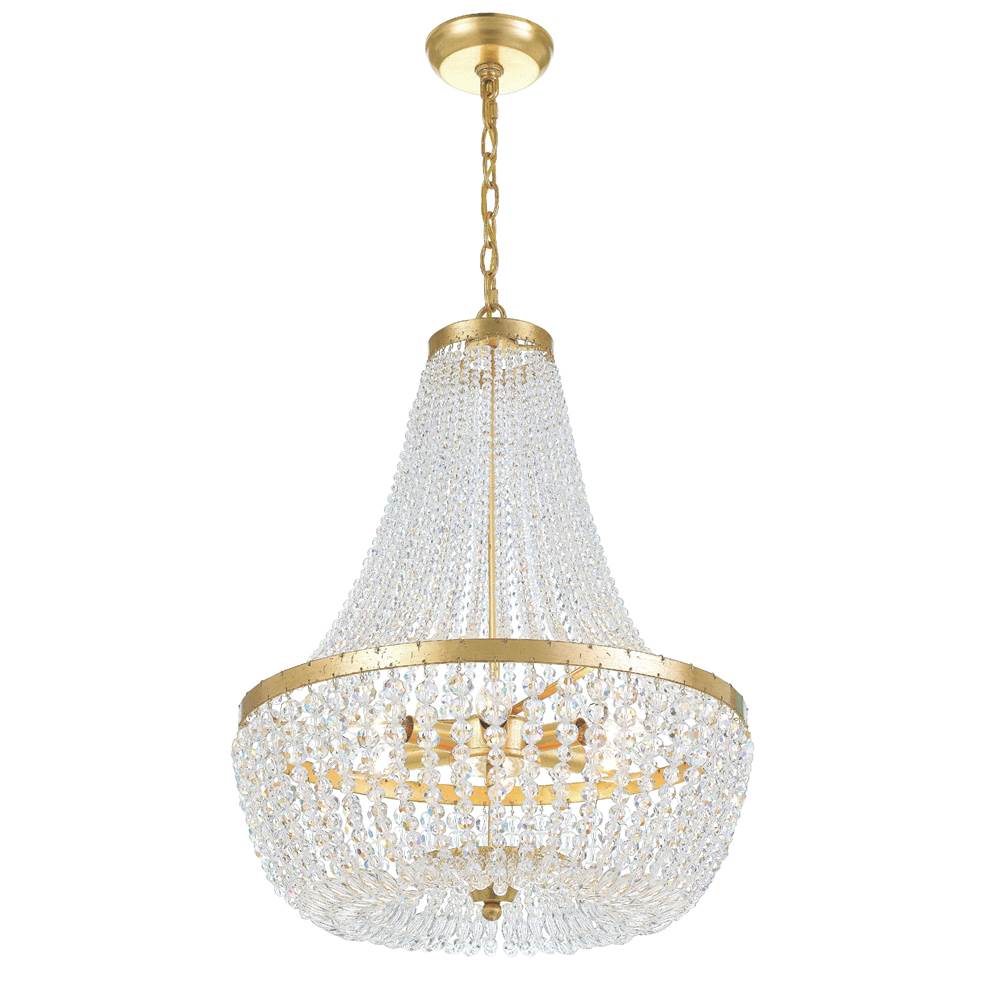 Crystorama 608-GA Antique Gold Rylee 6 Light Antique Gold Chandelier Image 1
