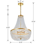 Crystorama 608-GA Antique Gold Rylee 6 Light Antique Gold Chandelier Image 2