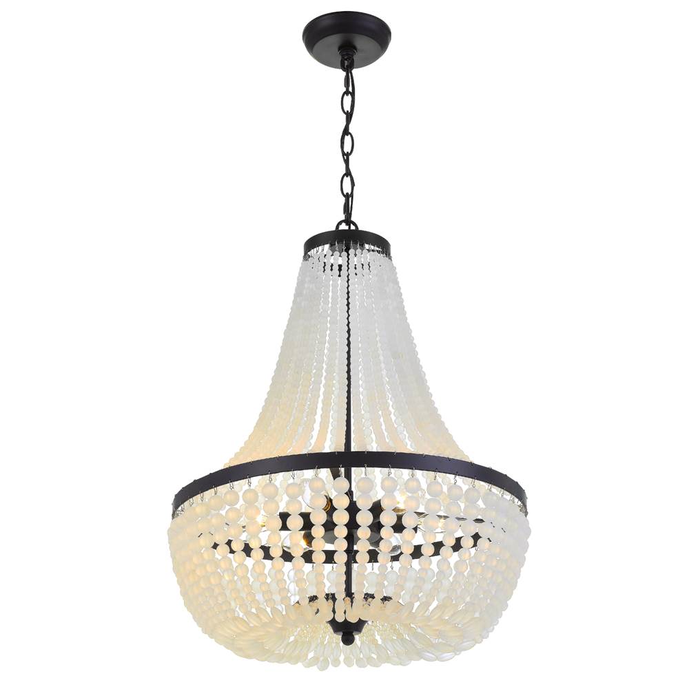 Crystorama Rylee 6 Light Antique Gold Chandelier