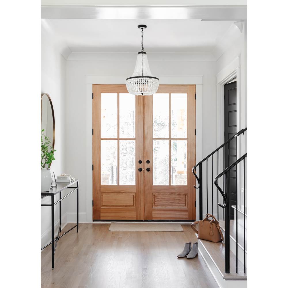 Crystorama 608-MK Matte Black Rylee 6 Light Matte Black Chandelier Image 5