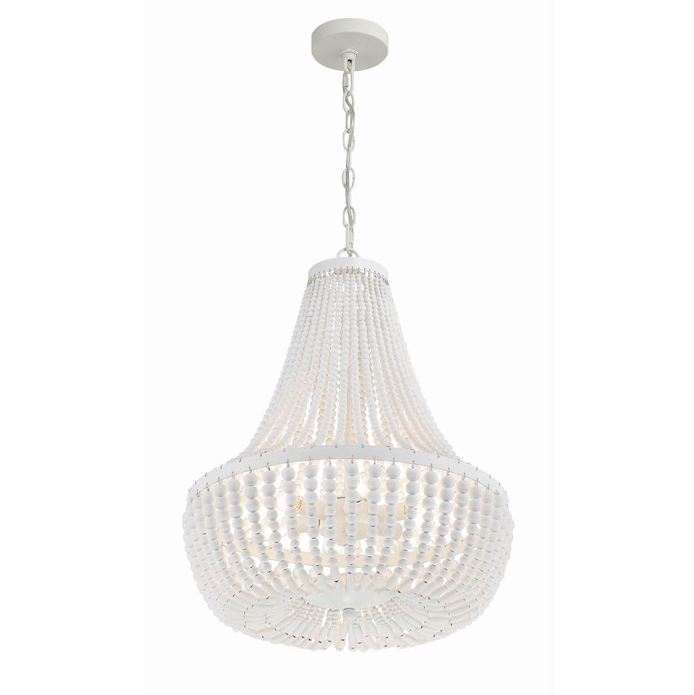 Crystorama Rylee 6 Light Antique Gold Chandelier