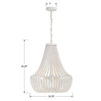 Crystorama 608-MT Matte White Rylee 6 Light Matte White Chandelier Image 2