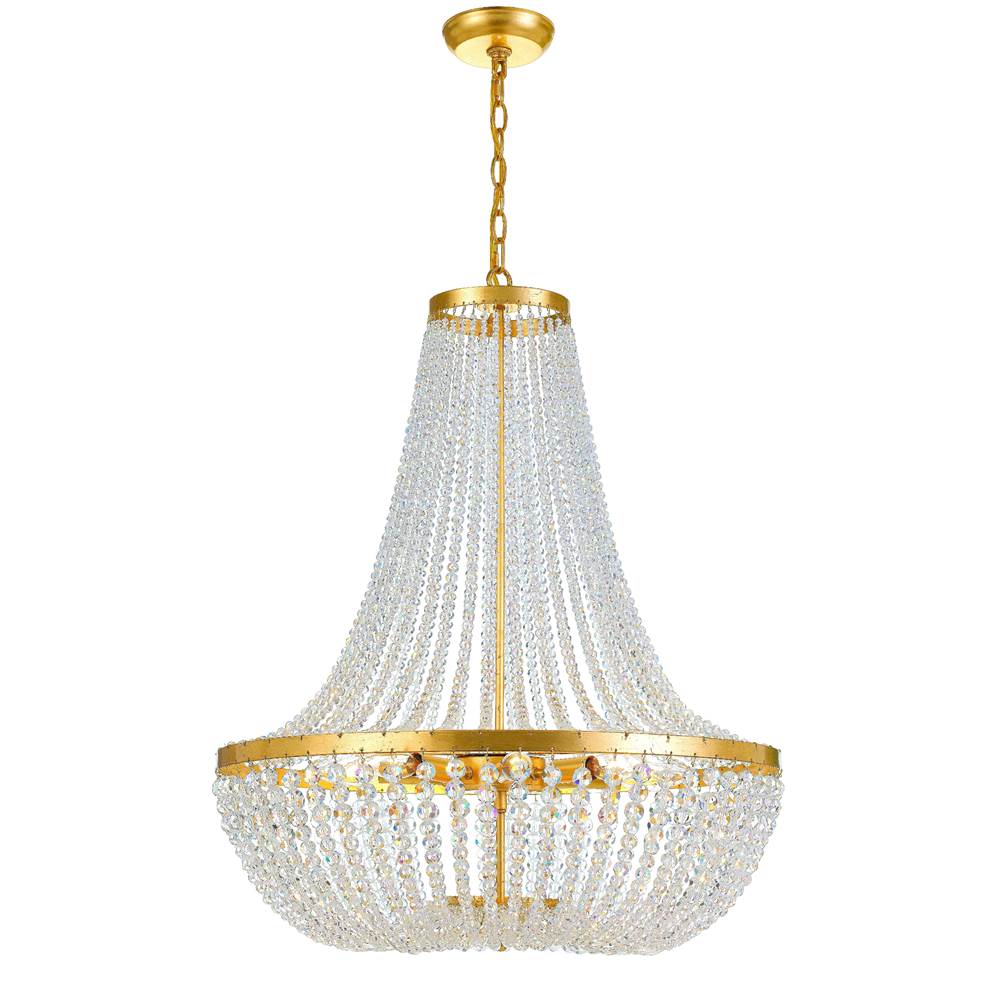 Crystorama 609-GA Antique Gold Rylee 8 Light Antique Gold Chandelier Image 1