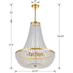 Crystorama 609-GA Antique Gold Rylee 8 Light Antique Gold Chandelier Image 2