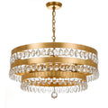Crystorama 6108-GA Antique Gold Perla 6 Light Antique Gold Chandelier Image 1