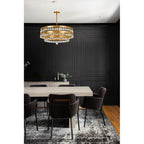 Crystorama Perla 6 Light Antique Gold Chandelier