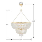Crystorama 612-GA Antique Gold Rylee 12 Light Antique Gold Chandelier Image 2