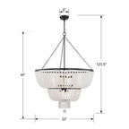 Crystorama 612-MK Matte Black Rylee 12 Light Matte Black Chandelier Image 2