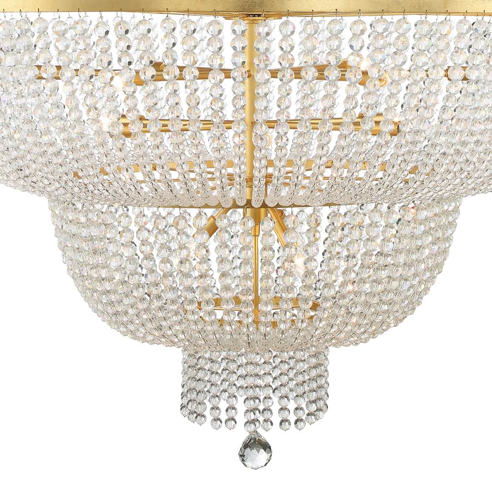 Crystorama 614-GA Antique Gold Rylee 15 Light Antique Gold Chandelier Image 4