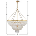 Crystorama 614-GA Antique Gold Rylee 15 Light Antique Gold Chandelier Image 2