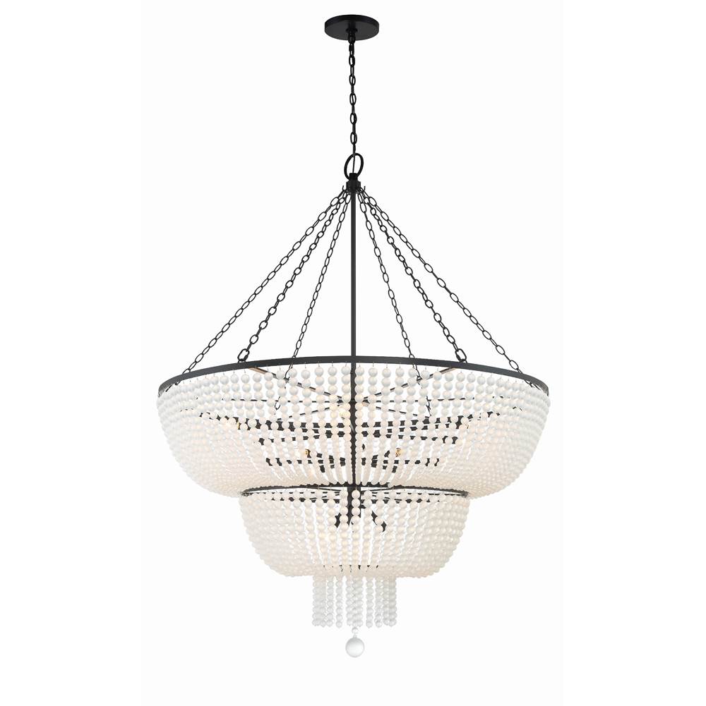 Crystorama Rylee 15 Light Antique Gold Chandelier