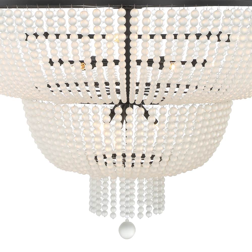 Crystorama 614-MK Matte Black Rylee 15 Light Matte Black Chandelier Image 4