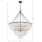Crystorama 614-MK Matte Black Rylee 15 Light Matte Black Chandelier Image 2