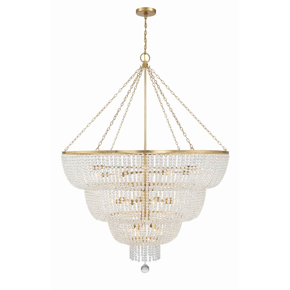 Crystorama 618-GA Antique Gold Rylee 32 Light Antique Gold Chandelier Image 1