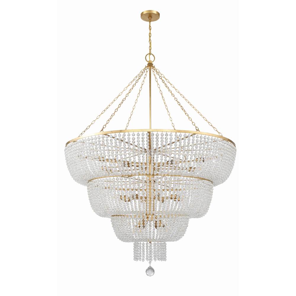 Crystorama 618-GA Antique Gold Rylee 32 Light Antique Gold Chandelier Image 6