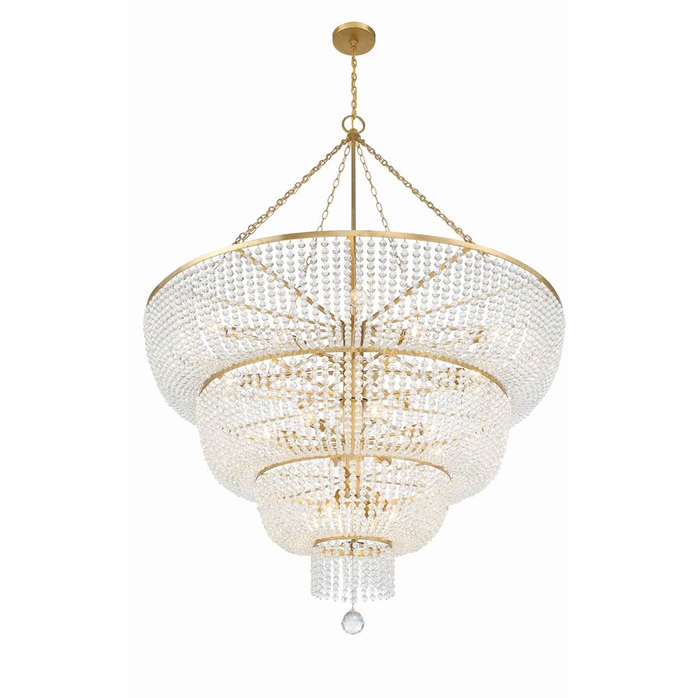Crystorama 618-GA Antique Gold Rylee 32 Light Antique Gold Chandelier Image 5